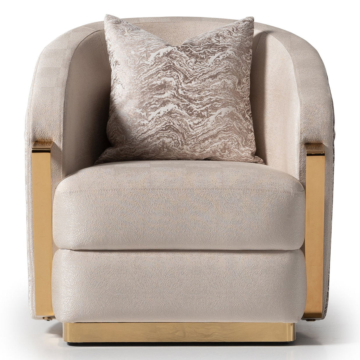 Carmela - Accent Chair - Almond / Gold