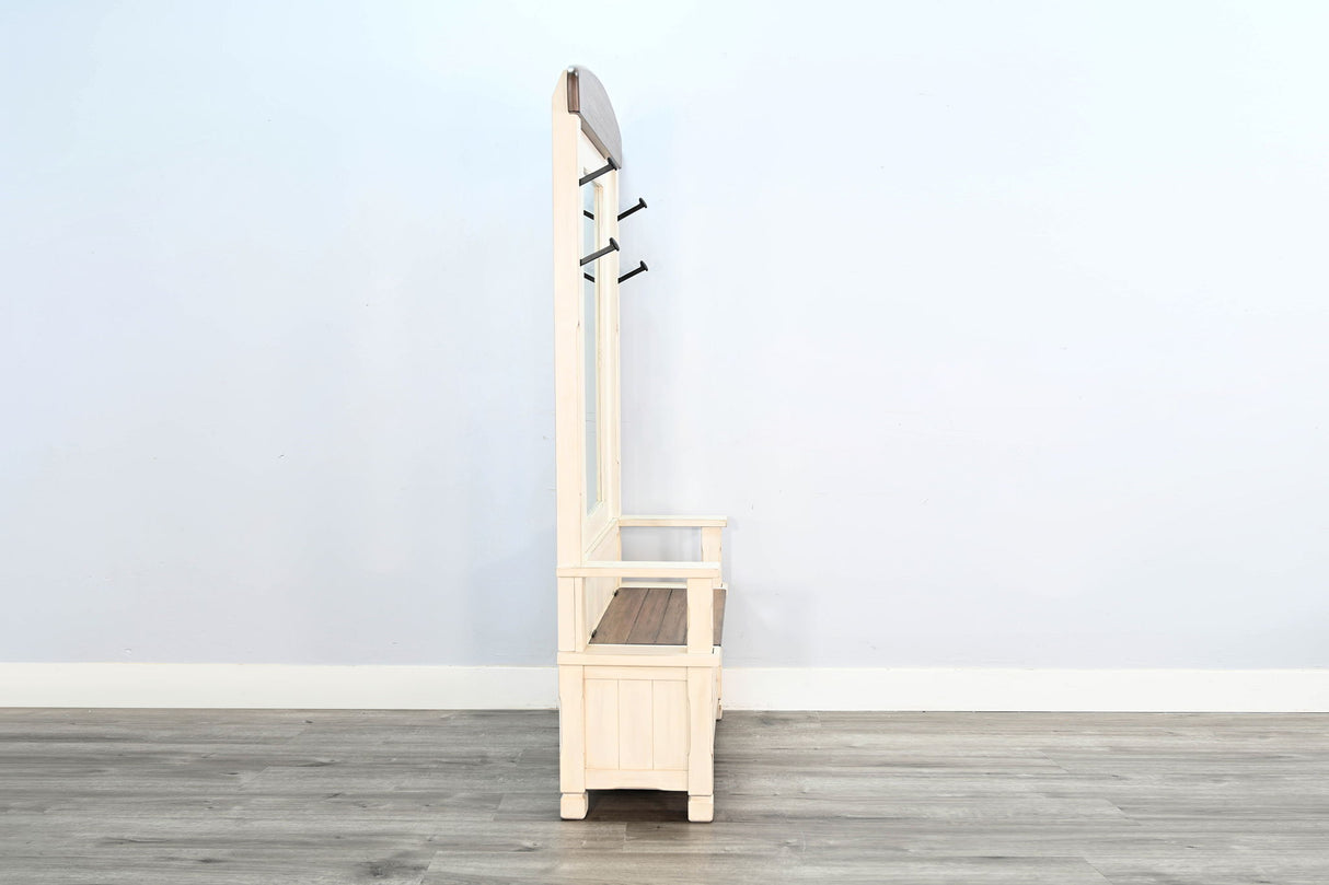 2537Mb - Hall Tree - Buckskin / Marble White
