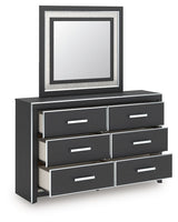 Zuraleus - 4 Pc. - Queen Upholstered Bed With Roll Slats, Dresser, Mirror And Nightstand - Black