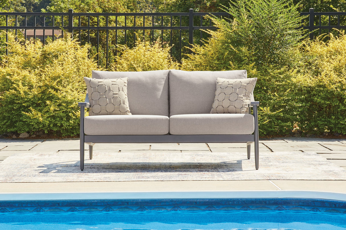 Ocean Beach - Loveseat With Cushion - Gray