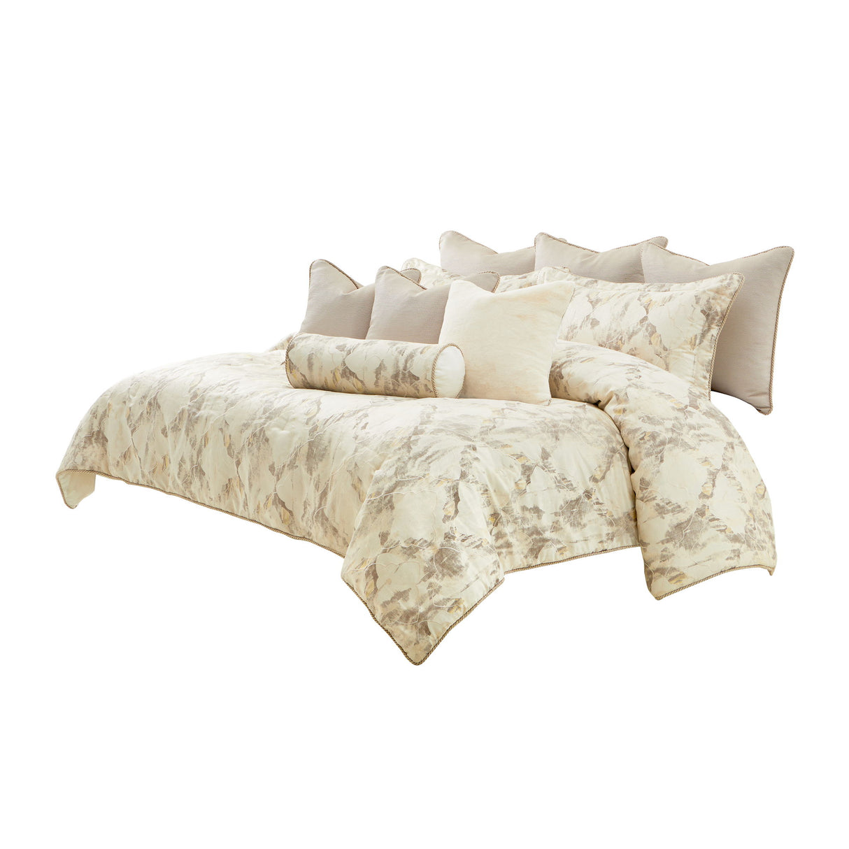 Glennridge - 9-Piece Queen Comforter Set - Frost