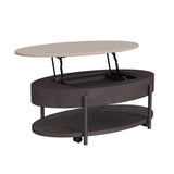 Nica - Lift Top Coffee Table - White And Brown