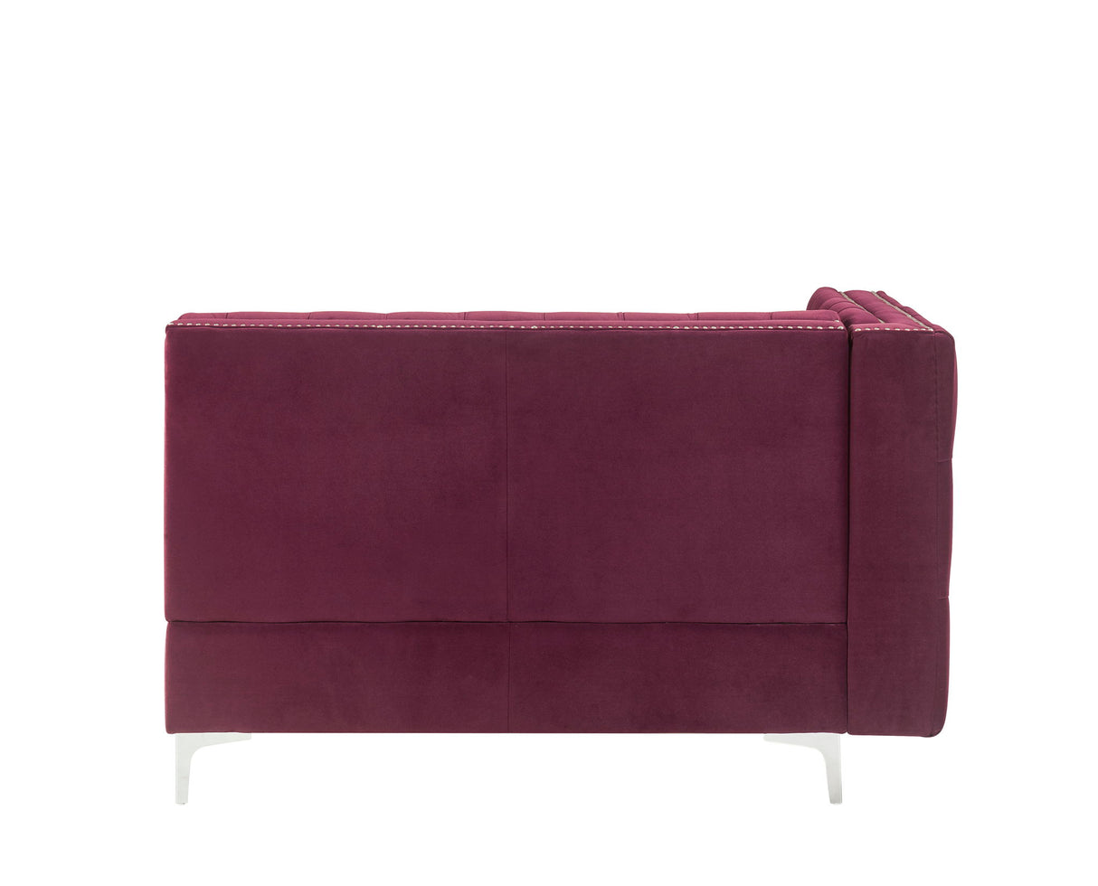 Jaszira - Modular - Sofá biplaza sin brazos con 2 almohadas