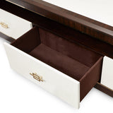 Belmont Place - Media Cabinet - White / Dark Brown