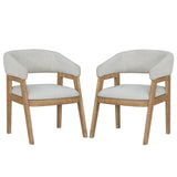 Escape - Barrel Dining Chair (Set of 2) - Glazed Natural Oak Mirage Mist