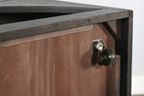 Modern Wood Coffee Table With Arched Open Shelf Design And Casters - Umbra / Oak Grove