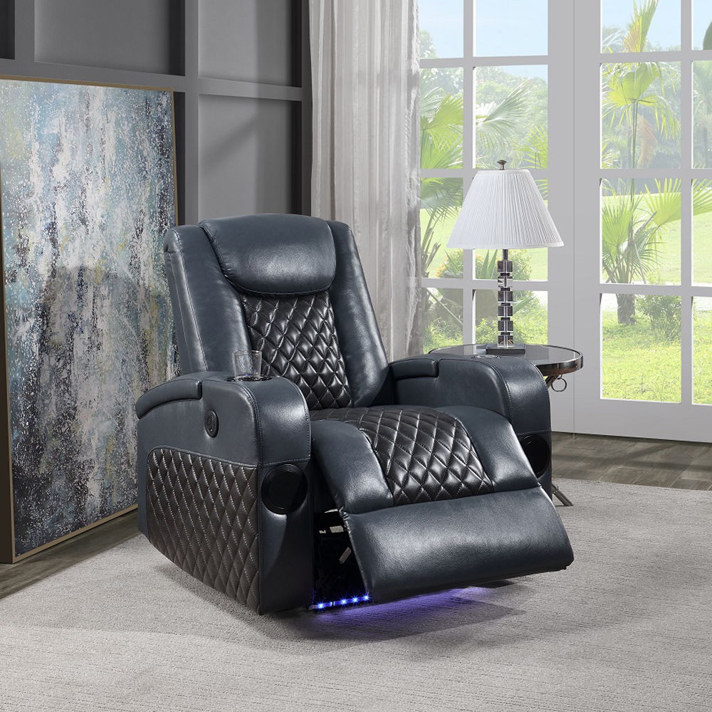 Alair - Sillón reclinable eléctrico con Bluetooth, cargador inalámbrico y portavasos