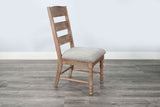 Sierra - Rustic Ladder Back Dining Chair With Cushion Seat (Set of 2) - Amber