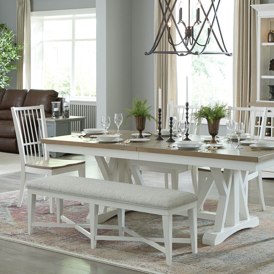 Americana Modern Dining - Upholstered Counter Bench - Cotton alternate view 4