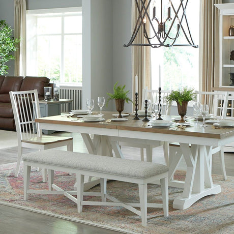 Americana Modern Dining - Upholstered Counter Bench - Cotton alternate view 4