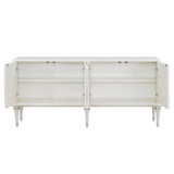 Ansaldo - Console Cabinet - Pearl White & Silver Shimmer