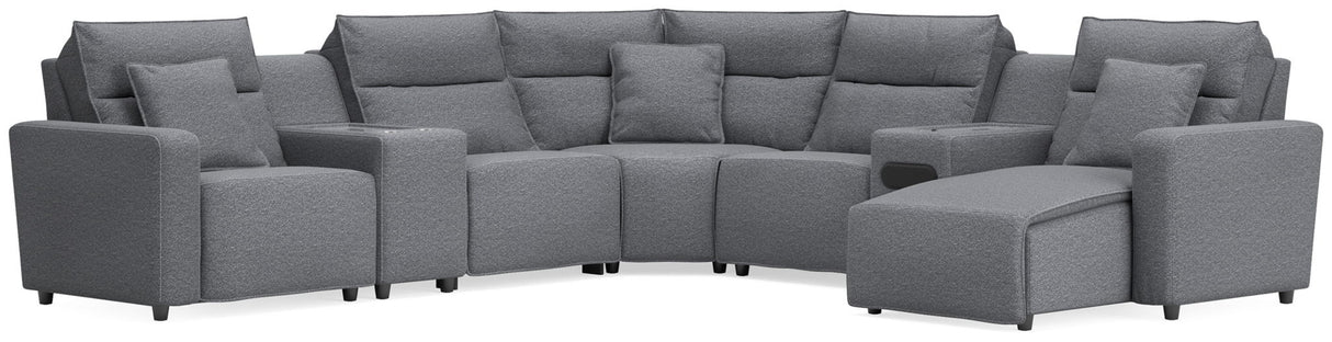 Modmax II - Seccional reclinable - Sal y pimienta