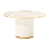 Gineverra - Round Cocktail Table - Ivory Gold