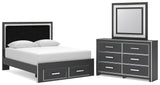 Zuraleus - Upholstered Panel Platform Storage Bedroom Set