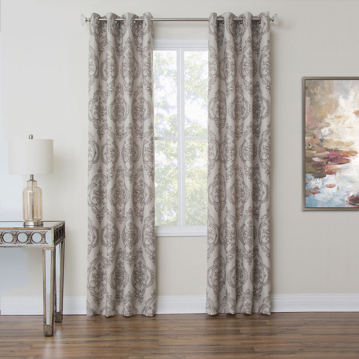 Rosewood - Grommet Top Panel Weighted Corners Window Treatment