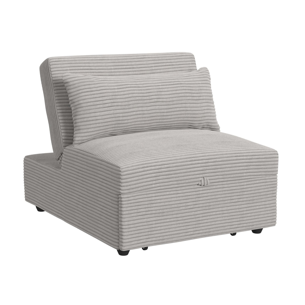 Pluto - Sillón con cojín lumbar, clic clac y elevable - Gris Coronado