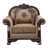 Chateau De Ville - Chair With Pillow (Same Lv01590) - Fabric & Espresso