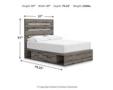 Graystorm - Cama con paneles y almacenamiento