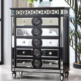 Varian II - Chest - Mirrored, Black & Sliver