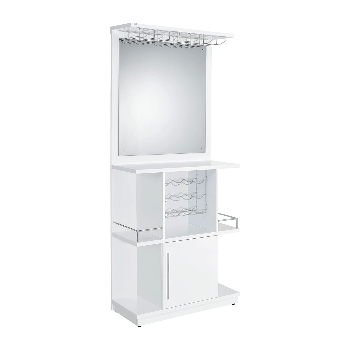 Wendolyn - Armario para vinos con luz - Blanco brillante