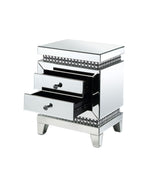 Lotus - Accent Table - Mirrored & Faux Ice Cube Crystals