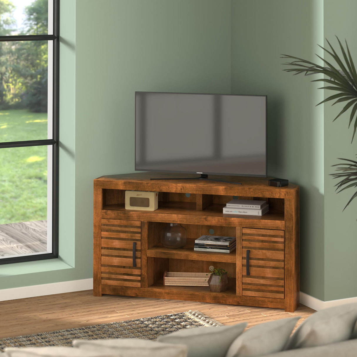 Sausalito - 52" Corner TV Stand - Whiskey