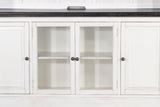 Carriage House - Media Wall - White / Dark Brown
