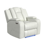 Carlo - Reclinable motorizado con reposacabezas eléctrico, LED