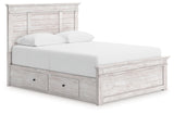 Makidern - Cama con almacenamiento en panel y unidad de almacenamiento bajo la cama