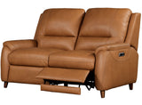 Austin - Sofá de dos plazas reclinable eléctrico P2 - Crema Caramelo