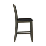 Amherst - Silla Lateral con Cojín de PU (Juego de 2) - Acabado Gris
