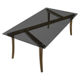 Danzel - Dining Table With Glass Top - Vintage Oak