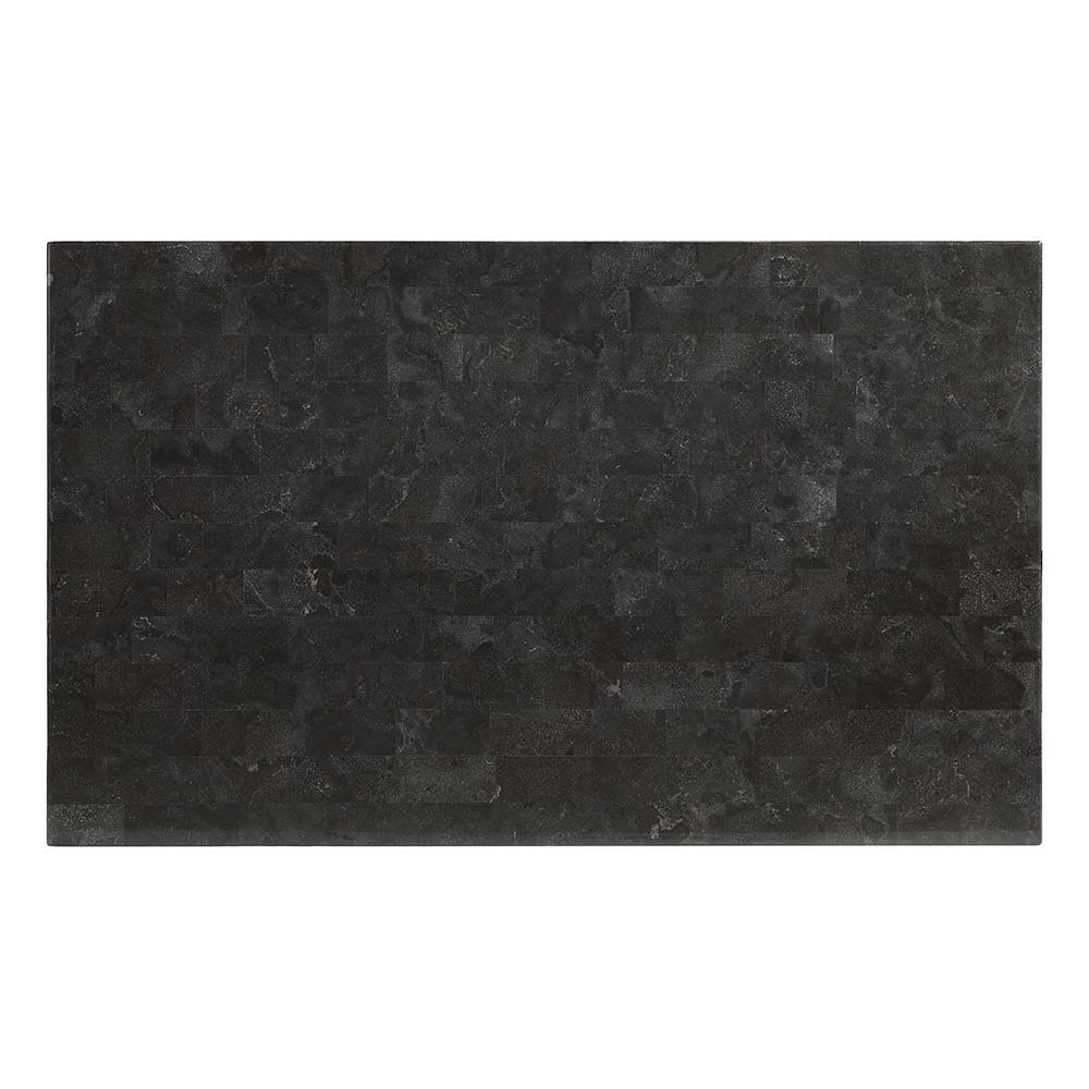 Lanton - Mesa de comedor - Mármol y acabado blanco antiguo