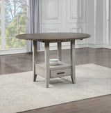 Abacus - Drop Leaf Counter Table - Alabaster / Honey