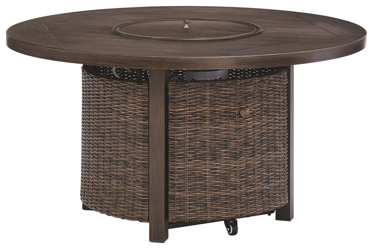 Paradise Trail - Medium Brown - Round Fire Pit Table