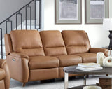 Austin - Power Reclining Sofa P2 - Caramel Cream