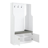 Buck II - Hall Tree - White High Gloss