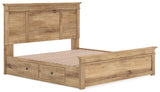 Makidern - Cama con almacenamiento en panel y unidad de almacenamiento bajo la cama
