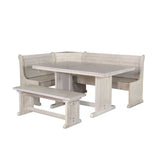 Bayside - Wood Breakfast Nook Dining Set - Marble White
