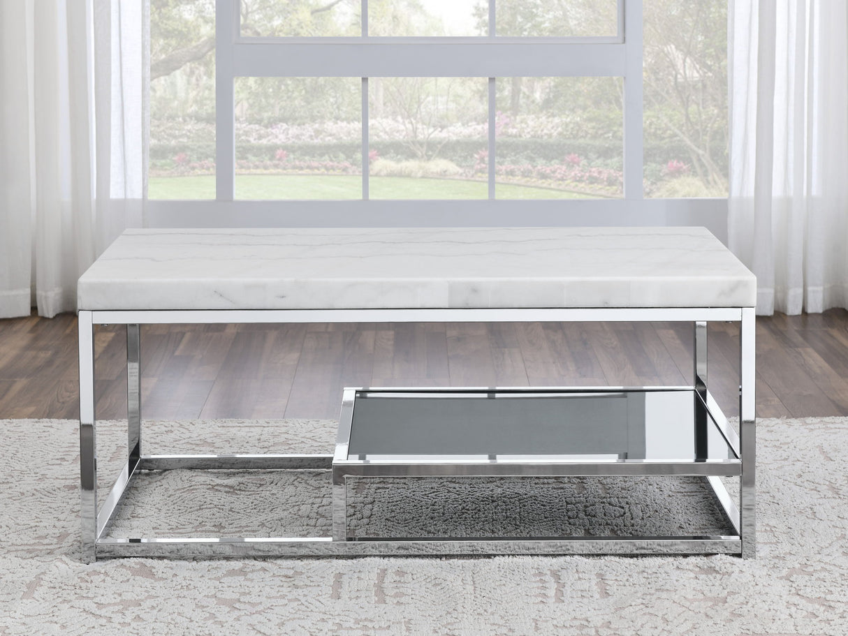 Aston - White Marble Top Table