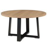 Magnolia - Juego de comedor redondo con mesa bicolor