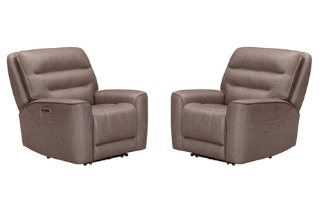 Lawson - Zero Gravity Power Recliner (Set of 2) - Sydney Brunette
