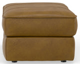 Corvara - Top Grain Italian Leather Match Ottoman - Caramel