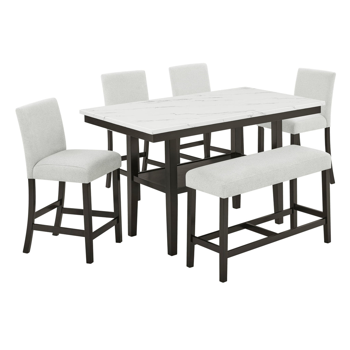 Carissa - Juego de comedor de barra rectangular