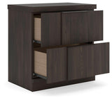 Shaehartin - Two Drawer Night Stand - Dark Brown