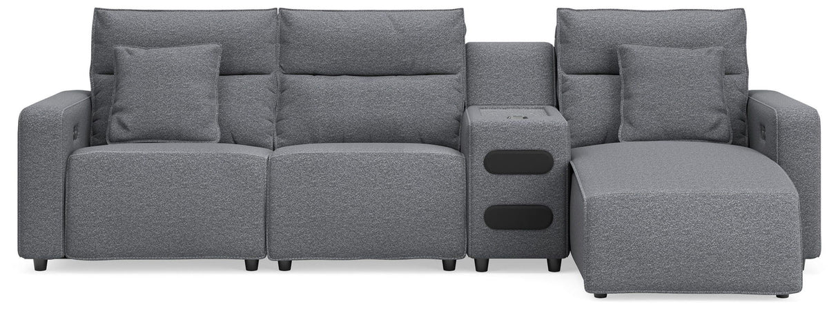 Modmax II - Seccional reclinable - Sal y pimienta