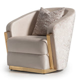 Carmela - Accent Chair - Almond / Gold