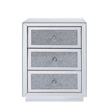 Noralie - 26" Accent Table - Mirrored, Faux Diamonds
