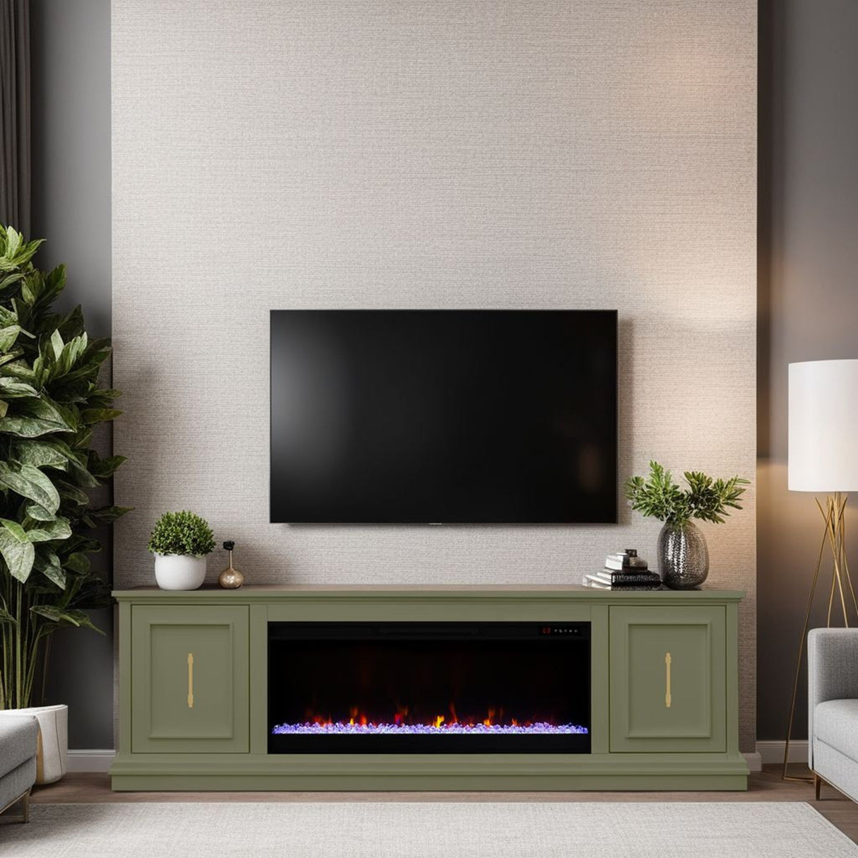 Jordan - Fireplace TV Stand