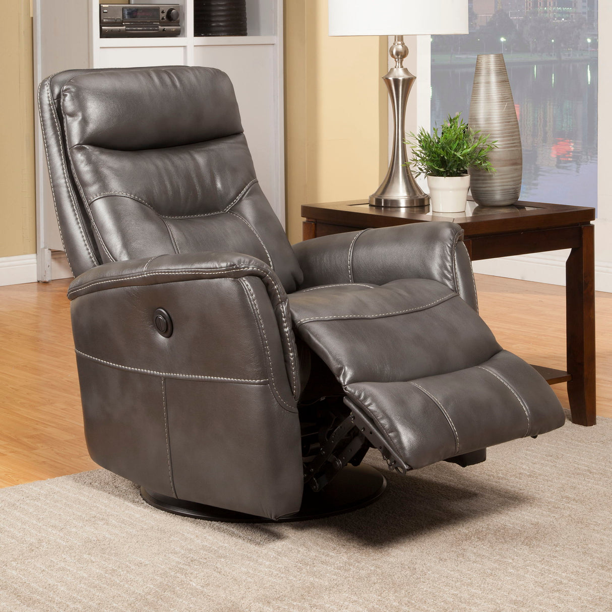 Gemini - Sofá reclinable planeador giratorio eléctrico (Juego de 2)